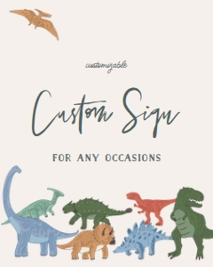 Dinosaur Birthday Custom Sign 690 design preview