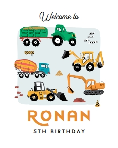 Construction Birthday Welcome Sign 691 design preview