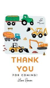 Construction Birthday Gift Tag 691 design preview