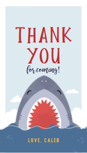 Shark Birthday Gift Tag: Shark Birthday Gift Tag