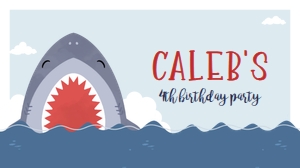 Shark Birthday Gable Box 695 design preview
