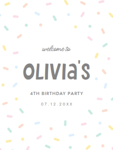 Baby Sprinkle Welcome Sign design preview
