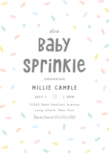 Baby Sprinkle Birthday Invitation: Baby Sprinkle Birthday Invitation