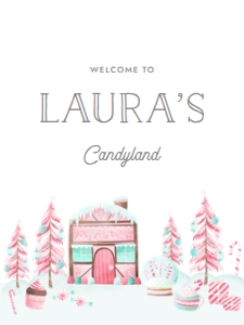 Christmas gingerbread candy land welcome sign: Christmas gingerbread candy land welcome sign