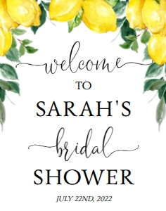 Welcome Sign 11x14 - Printed: Lemon Welcome Sign