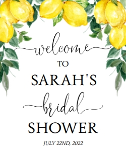 Welcome Sign 20x24 - Digital: Lemon Welcome Sign