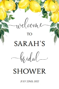 Welcome Sign 20x30 - Digital: Lemon Welcome Sign
