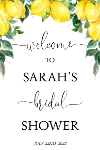Welcome Sign 24x36 - Digital: Lemon Welcome Sign