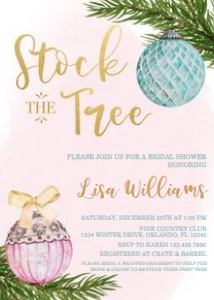 Stock the Tree Bridal Shower Invitation design preview