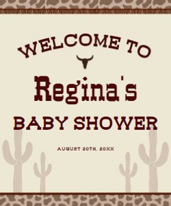 Cowboy Welcome Sign - 20x24 Digital: Cowboy Welcome Sign