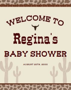 Cowboy Welcome Sign - 11x14 Digital: Cowboy Welcome Sign