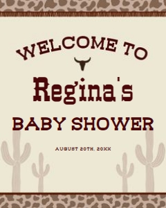 Cowboy Welcome Sign - 16x20 Digital: Cowboy Welcome Sign