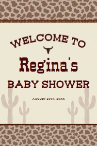 Cowboy Welcome Sign - 20x30 Digital: Cowboy Welcome Sign