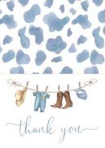 Cowboy Thank You Card design preview