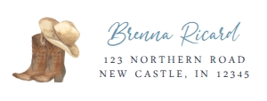 Cowboy Address Label design preview