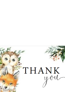 Woodland Thank You Card design preview