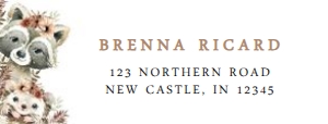 Woodland Boho Address Label design preview