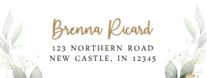 Greenery Address Label design preview