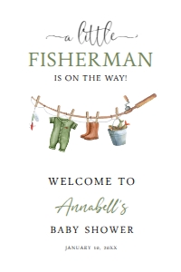 Fisherman Welcome Sign - Digital - 24x36: Fisherman Baby Shower Welcome Sign