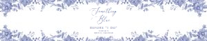 Something Blue Floral Water Bottle Label design preview