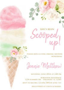 Scooped Up -  Printed: Scooped Up Invitation