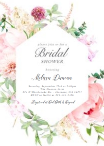 Blush Floral Invite - Digital: Wild Dreams Bridal Invitation