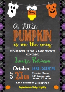 Halloween Baby Shower Invitation design preview