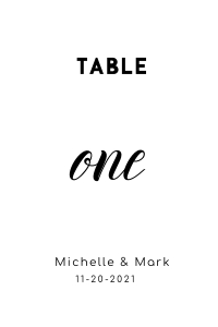Table Number 4x6 = Michell & Mark: 1053529245