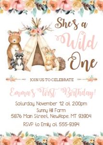 Wild One 5x7 design preview