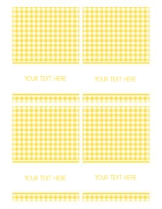 Yellow Gingham Table Tent design preview