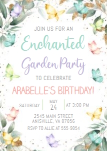 Enchanted Garden Invitation design preview