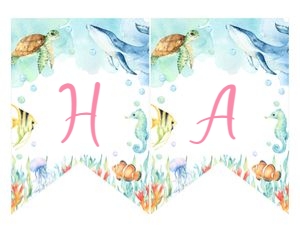 Ocean - Banner Flags - Pink: Ocean - Banner - Pink