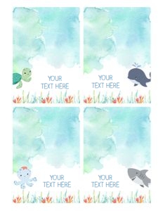 Cute Ocean - Table Tent - Boy design preview