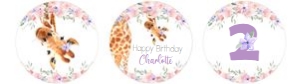 Giraffe - Cupcake Toppers design preview