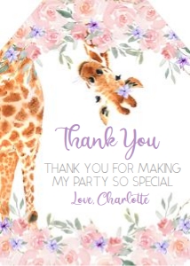 Giraffe - Favor Tag: Giraffe - Party Package