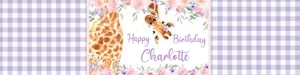 Giraffe - Water bottle wrap design preview