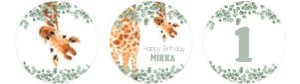 Giraffe Leaves - Cupcake Toppers design preview