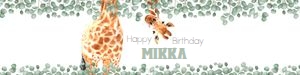 Giraffe Leaves - Water Bottle Wrap design preview