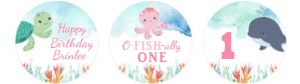 Ofishally One Pink - Cupcake Topper design preview