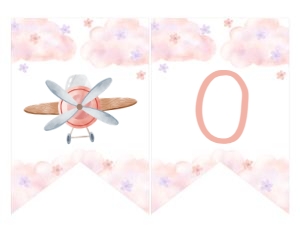 Airplane Pink - One Banner: Airplane ONE High Chair Banner