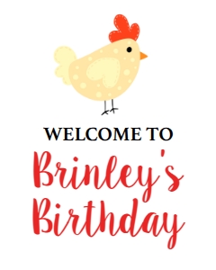 Chicken Welcome Sign design preview