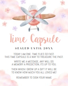 Time Capsule Pink Airplane design preview