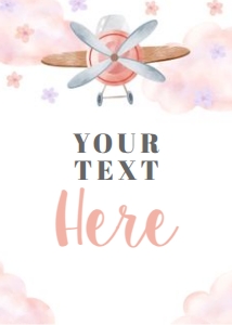 Airplane Girl Table Signs design preview