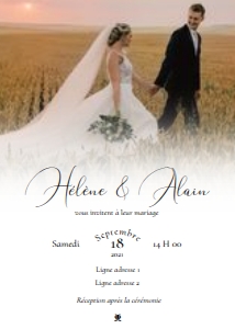 Wedding invitation 07FR: Wedding invitation 07FR