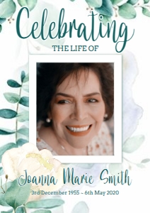Eucalyptus Welcome Photo Board design preview