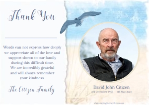 Coastal Thank You Card design preview