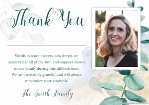Eucalyptus Thank You Card design preview