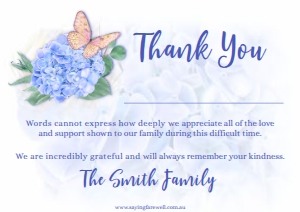 Hydrangea Thank You Card: Hydrangea Thank You Card