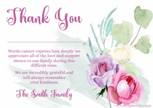 Rose Thank You Card: Rose Thank You Card