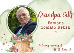 Funeral Memento Recipe Card design preview